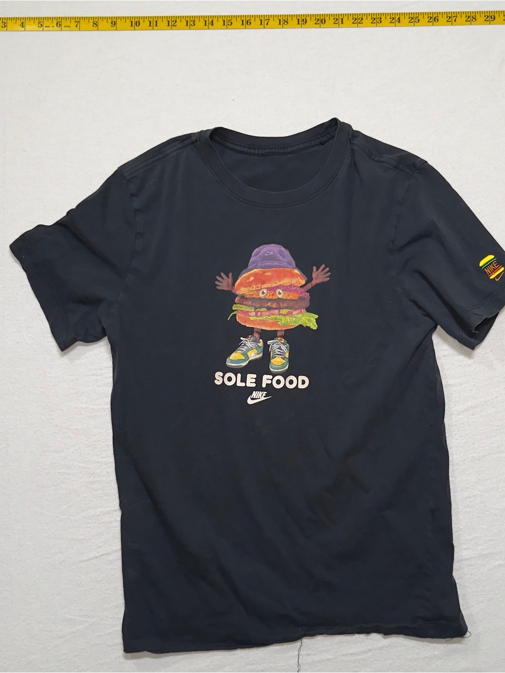 Nike Black T-Shirt with Multicolor Burger Graphic sole food